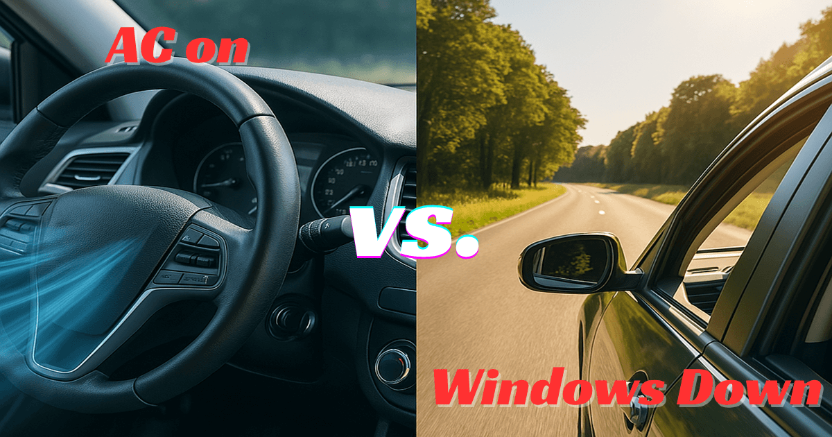 Car AC on vs. Windows Down
